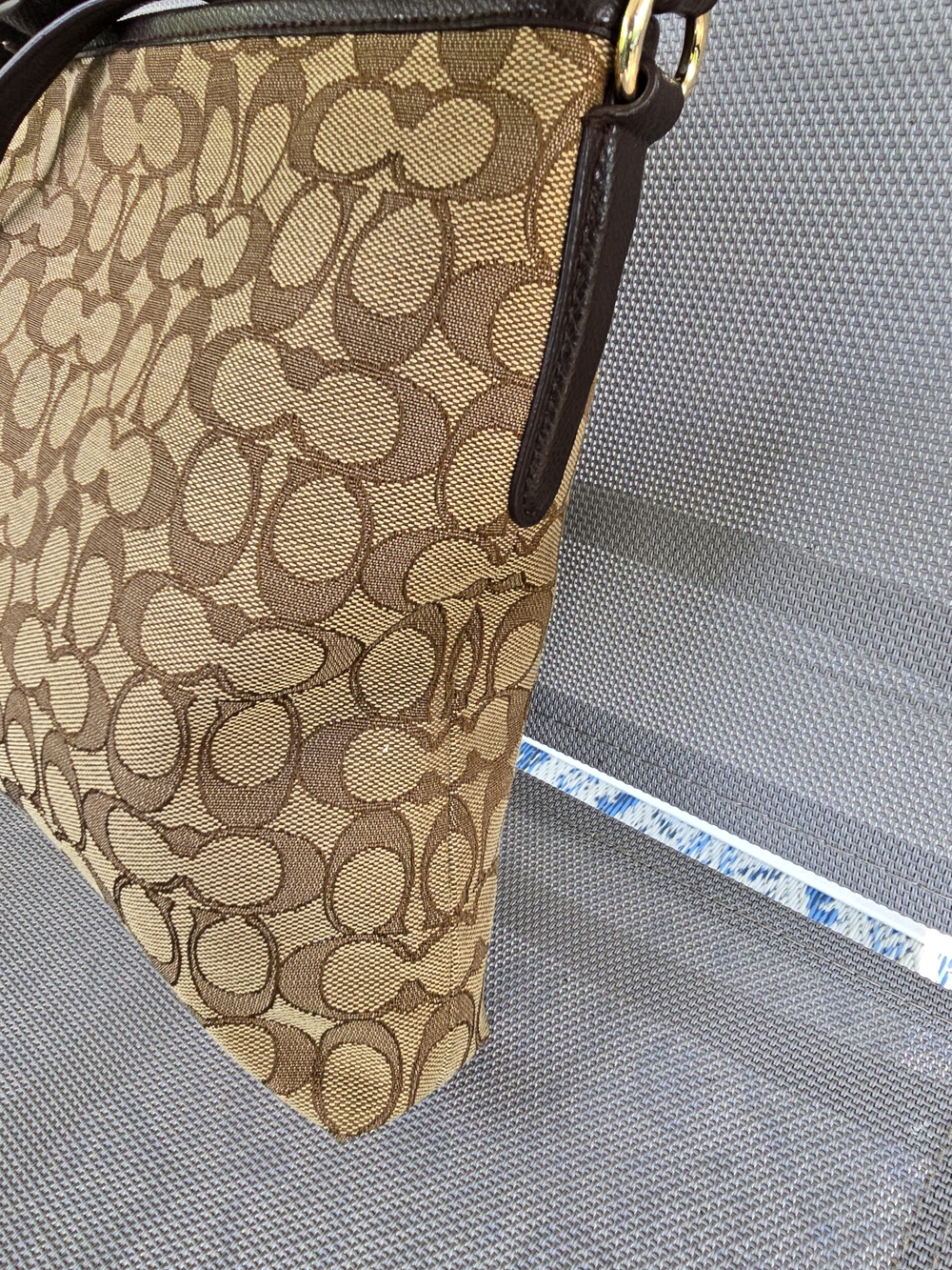 Coach Khaki and Brown Signature Canvas Crossbody NWOT - Picture 3 of 9